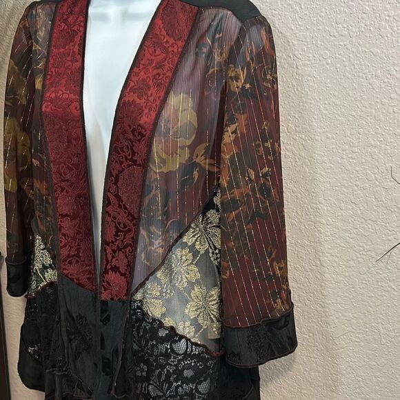 #553 Studio VK, fancy, kimono style open cardigan, size medium - Picture 5 of 11